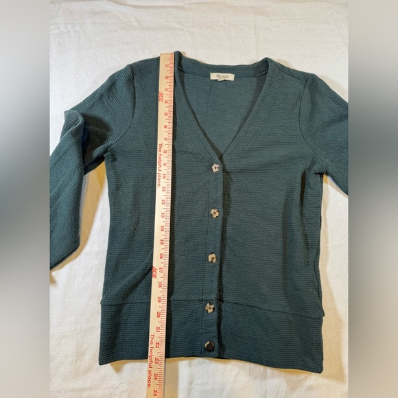 Madewell Teal Button-Up Women's Sweater - Picture 5 of 9